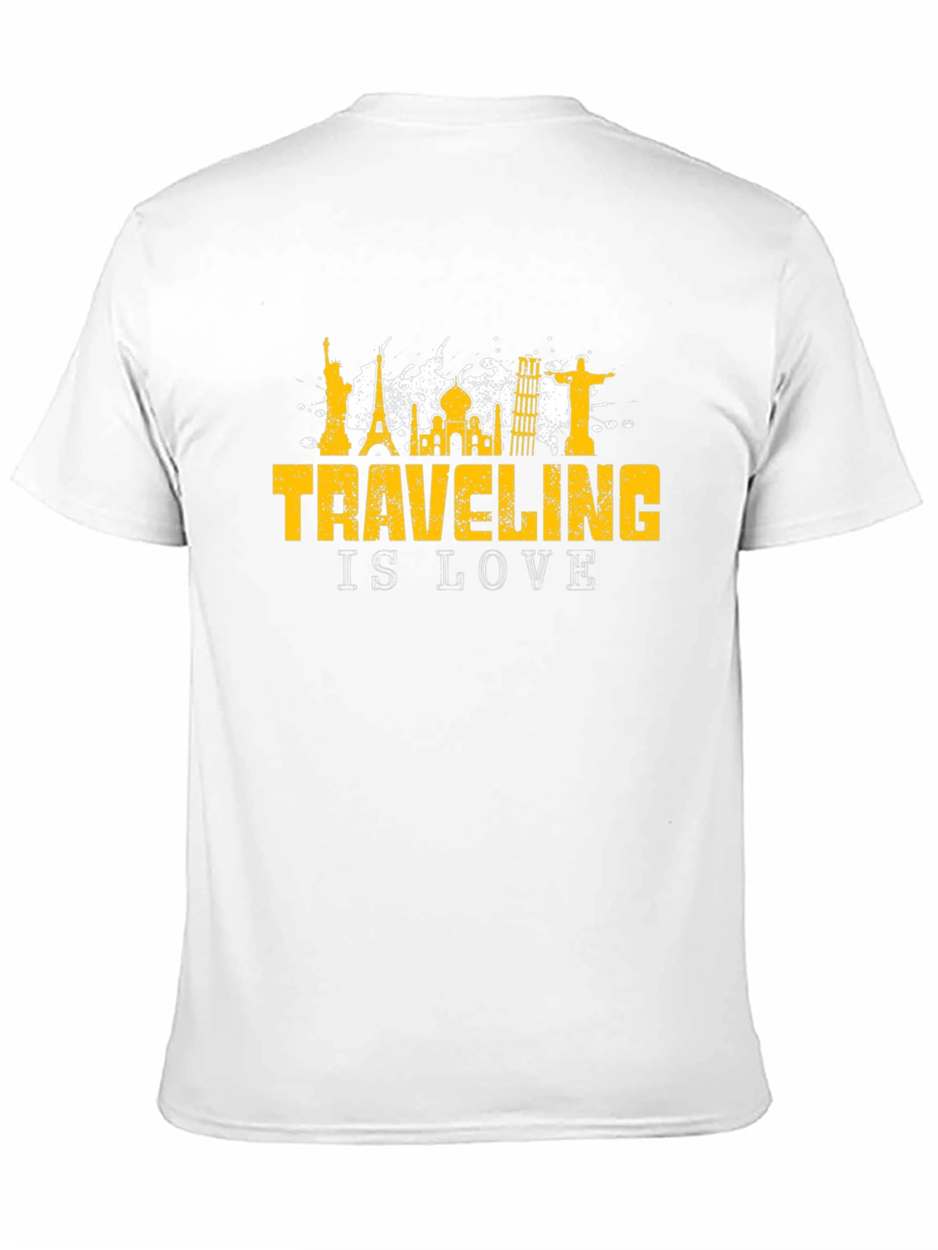 Traveling Is Love Black Graphic T-Shirt