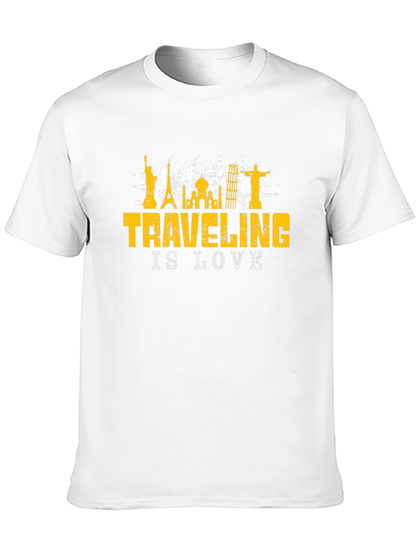 Traveling Is Love Black Graphic T-Shirt