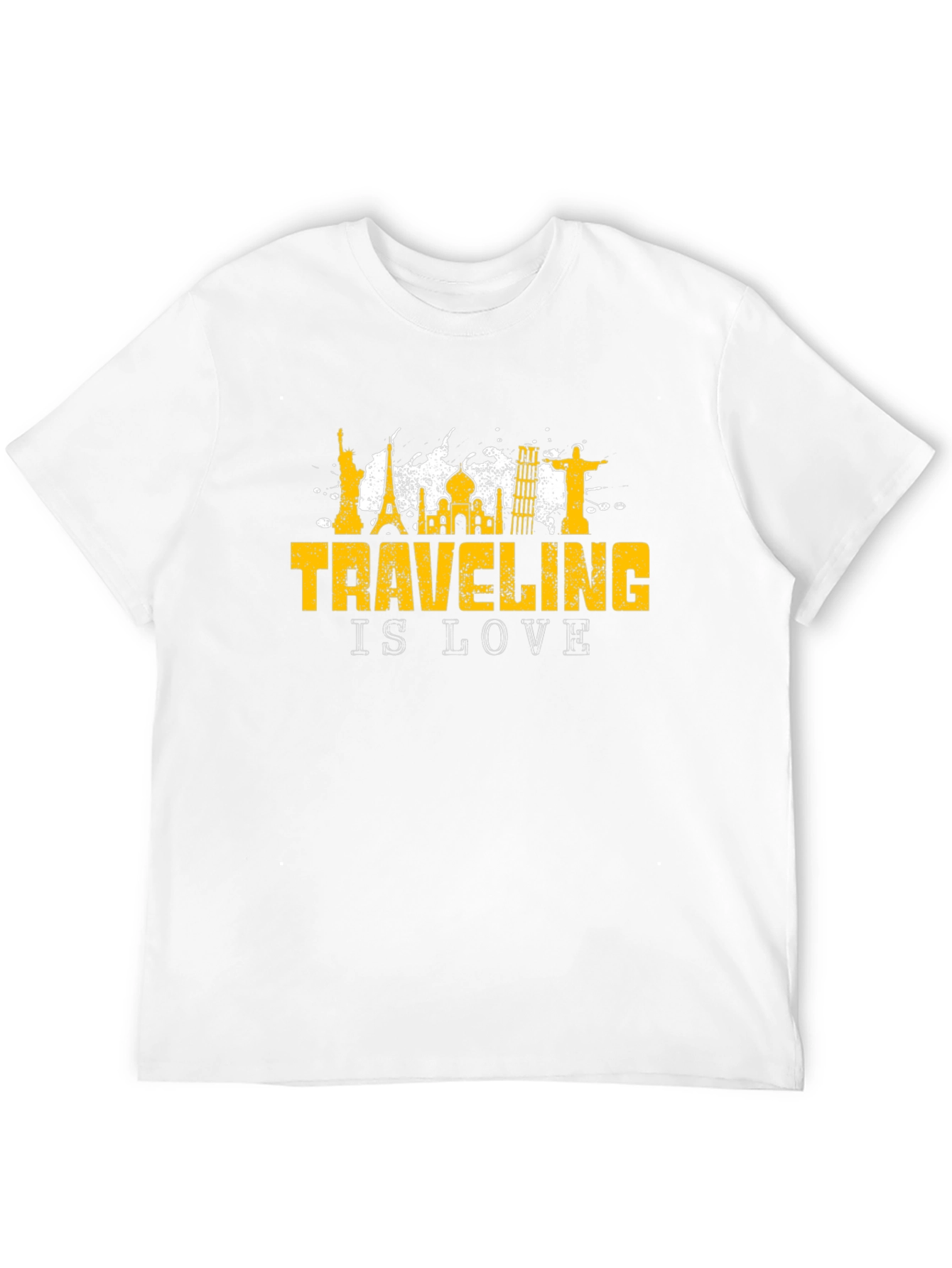 Traveling Is Love Black Graphic T-Shirt