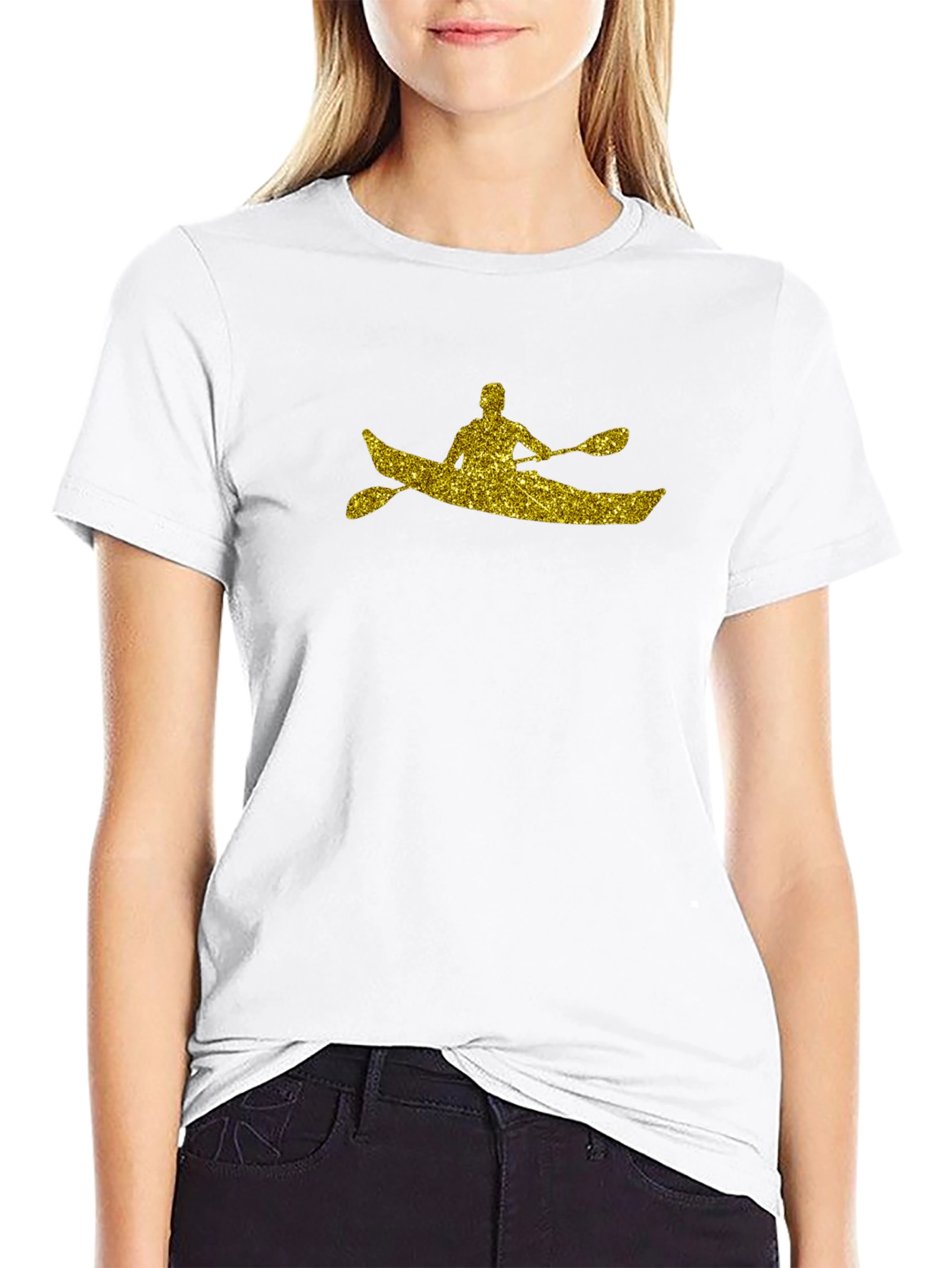 Kayak Glitter Graphic T-Shirt