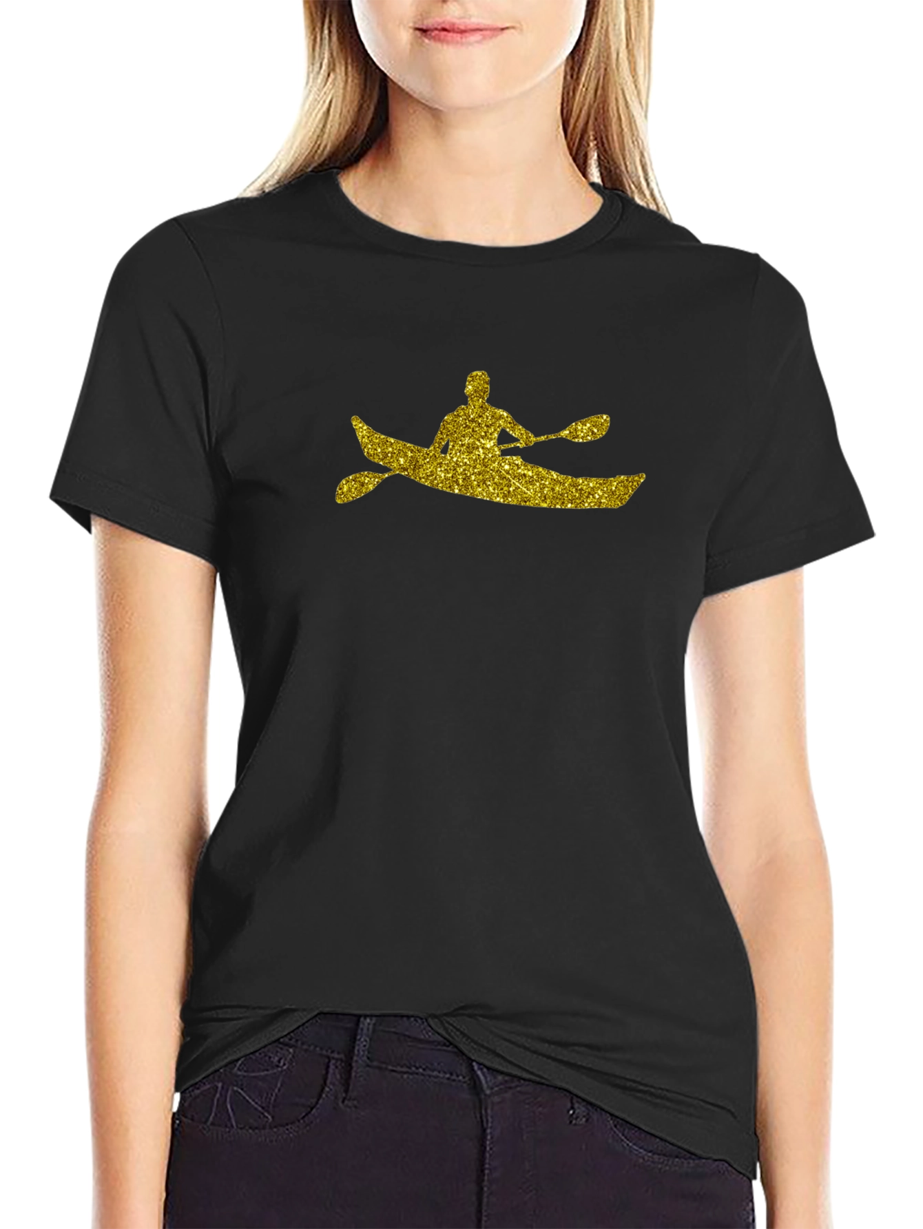 Kayak Glitter Graphic T-Shirt