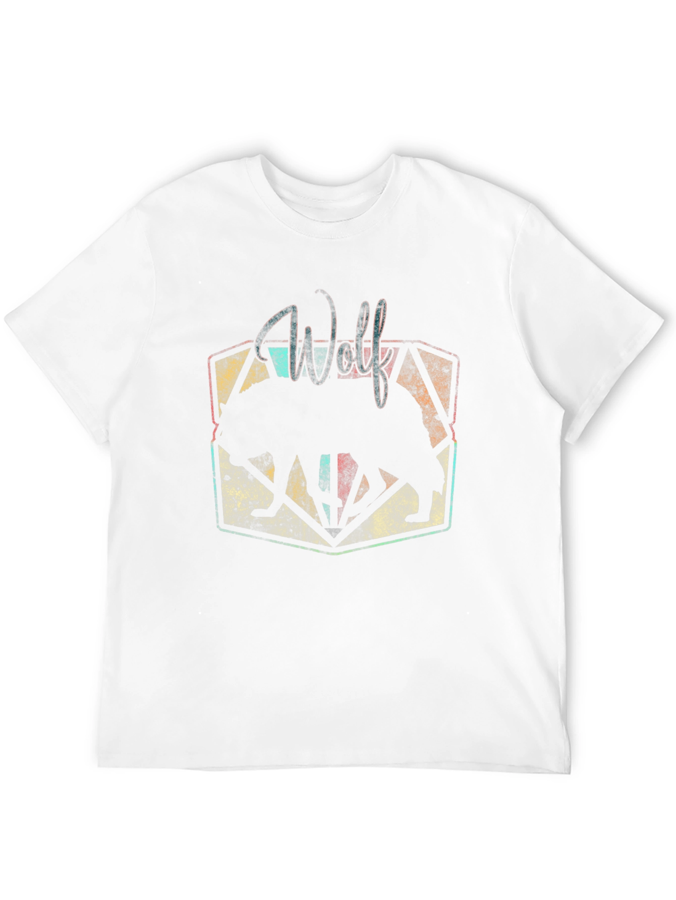 Wolf Graphic Print Black T-Shirt