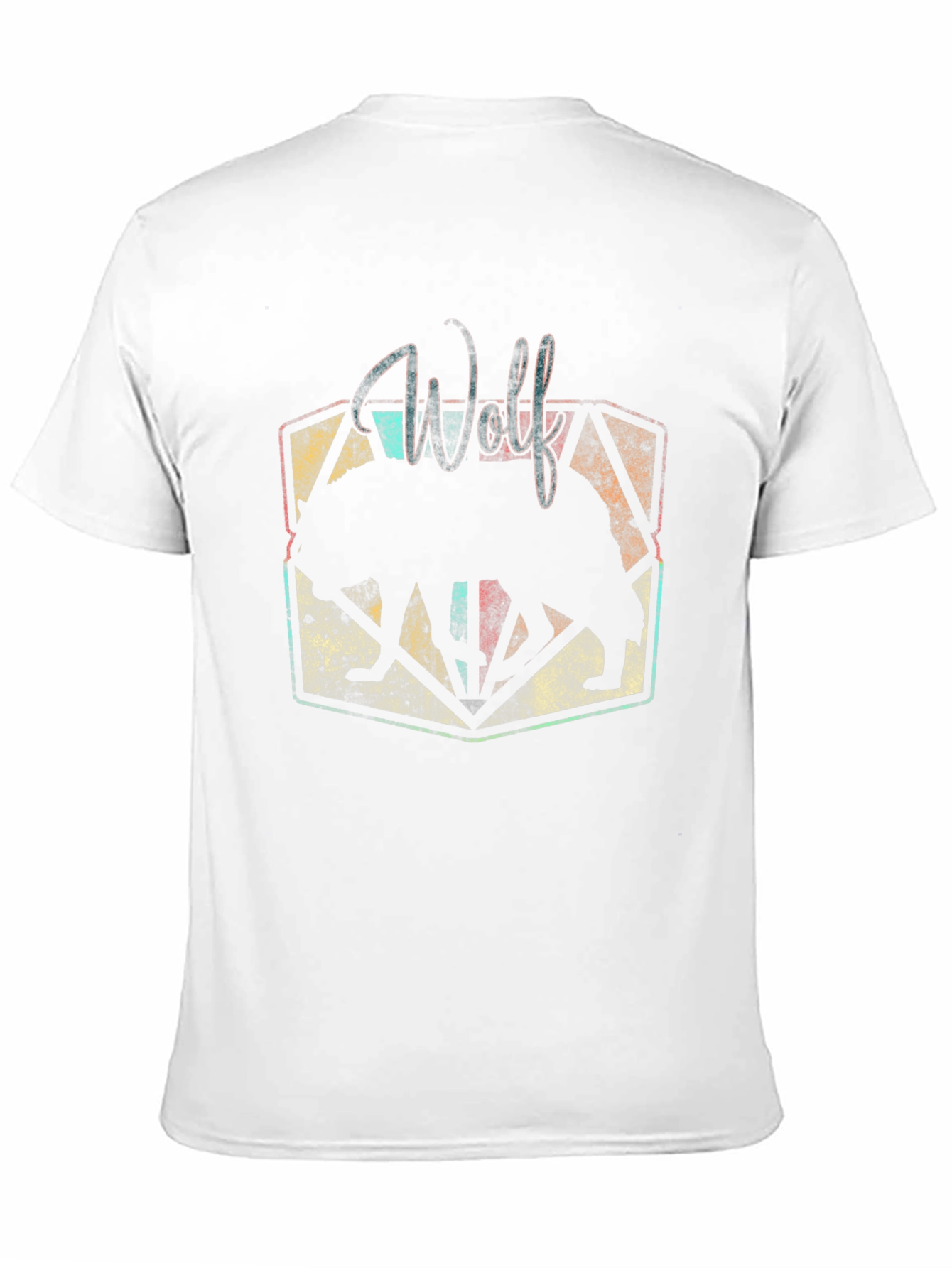Wolf Graphic Print Black T-Shirt