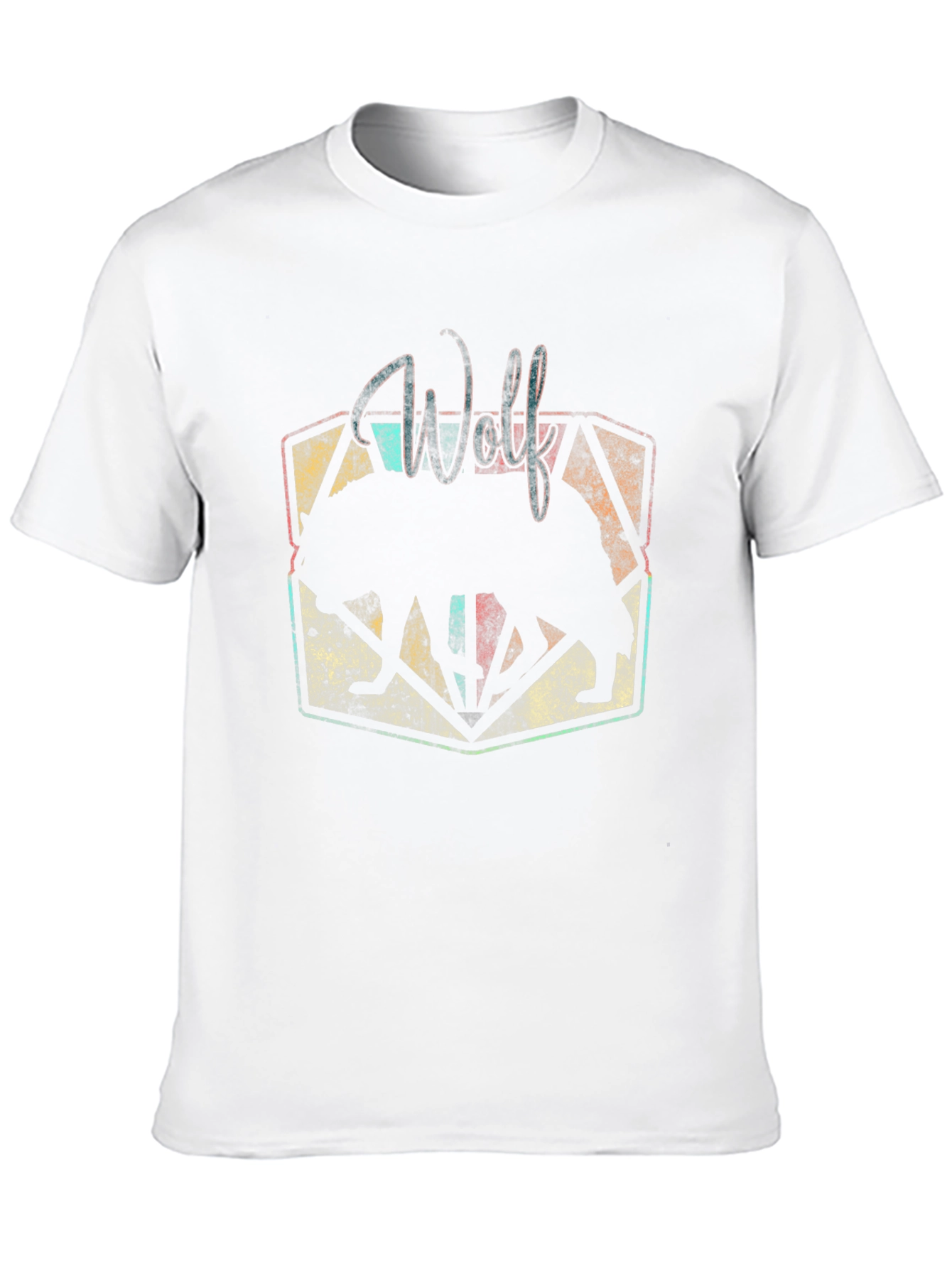 Wolf Graphic Print Black T-Shirt