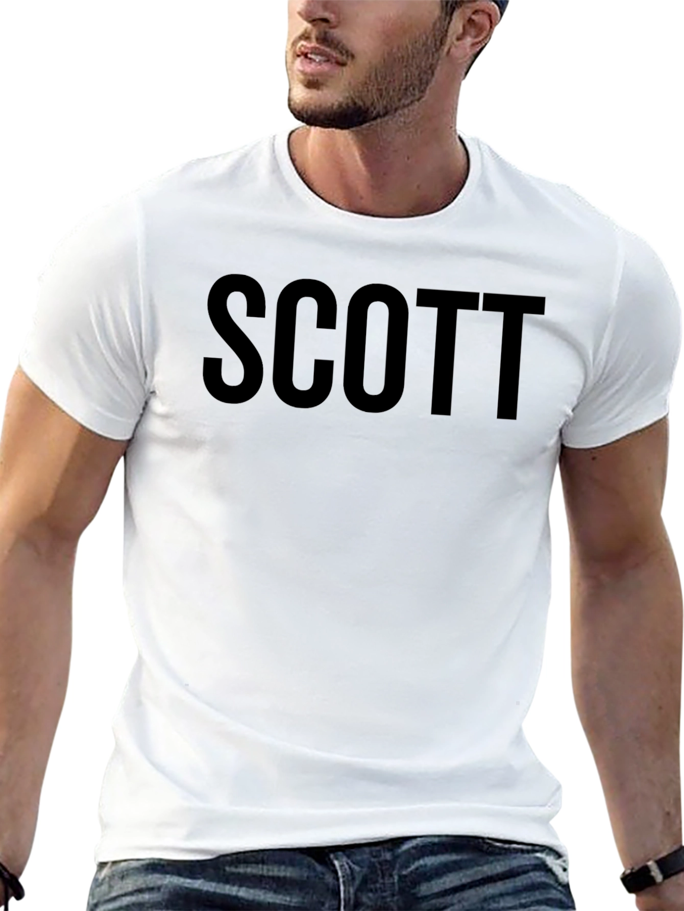 Mens SCOTT Black Graphic Tee - Classic Fit