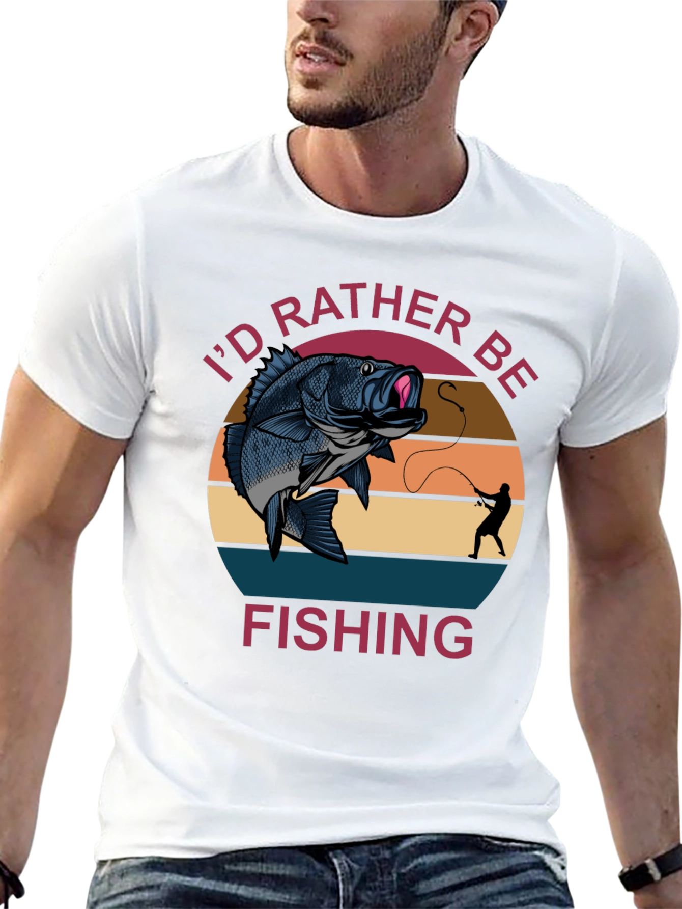 Id Rather Be Fishing Graphic T-Shirt