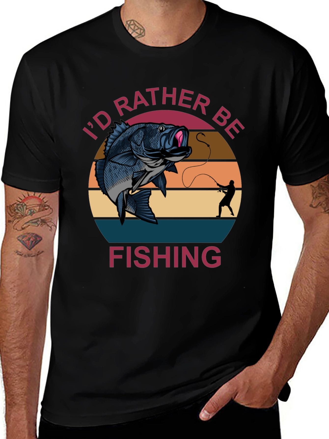 Id Rather Be Fishing Graphic T-Shirt