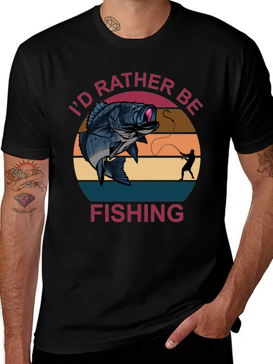 Id Rather Be Fishing Graphic T-Shirt