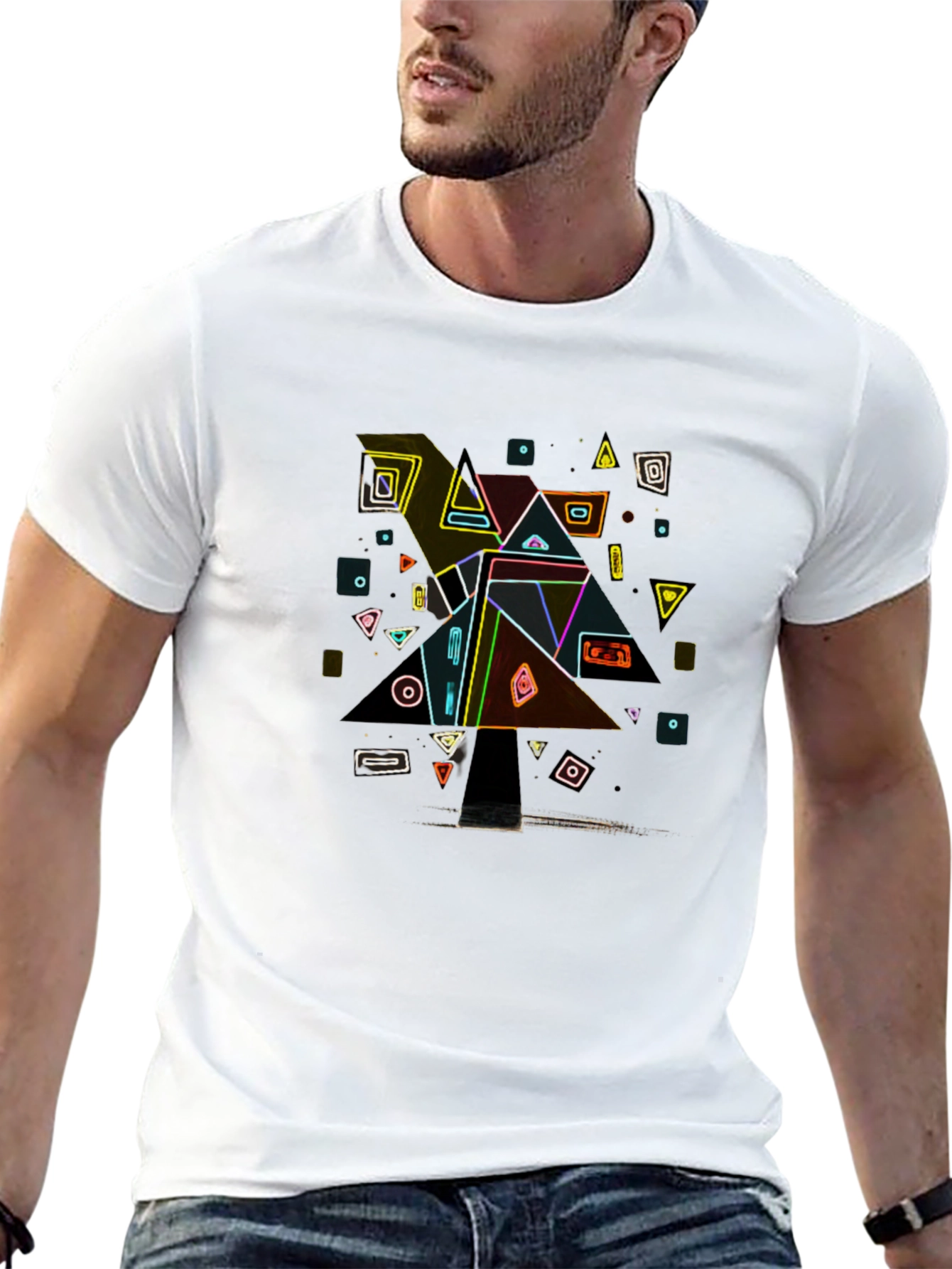 Abstract Geometric Tee - Modern Art Shirt