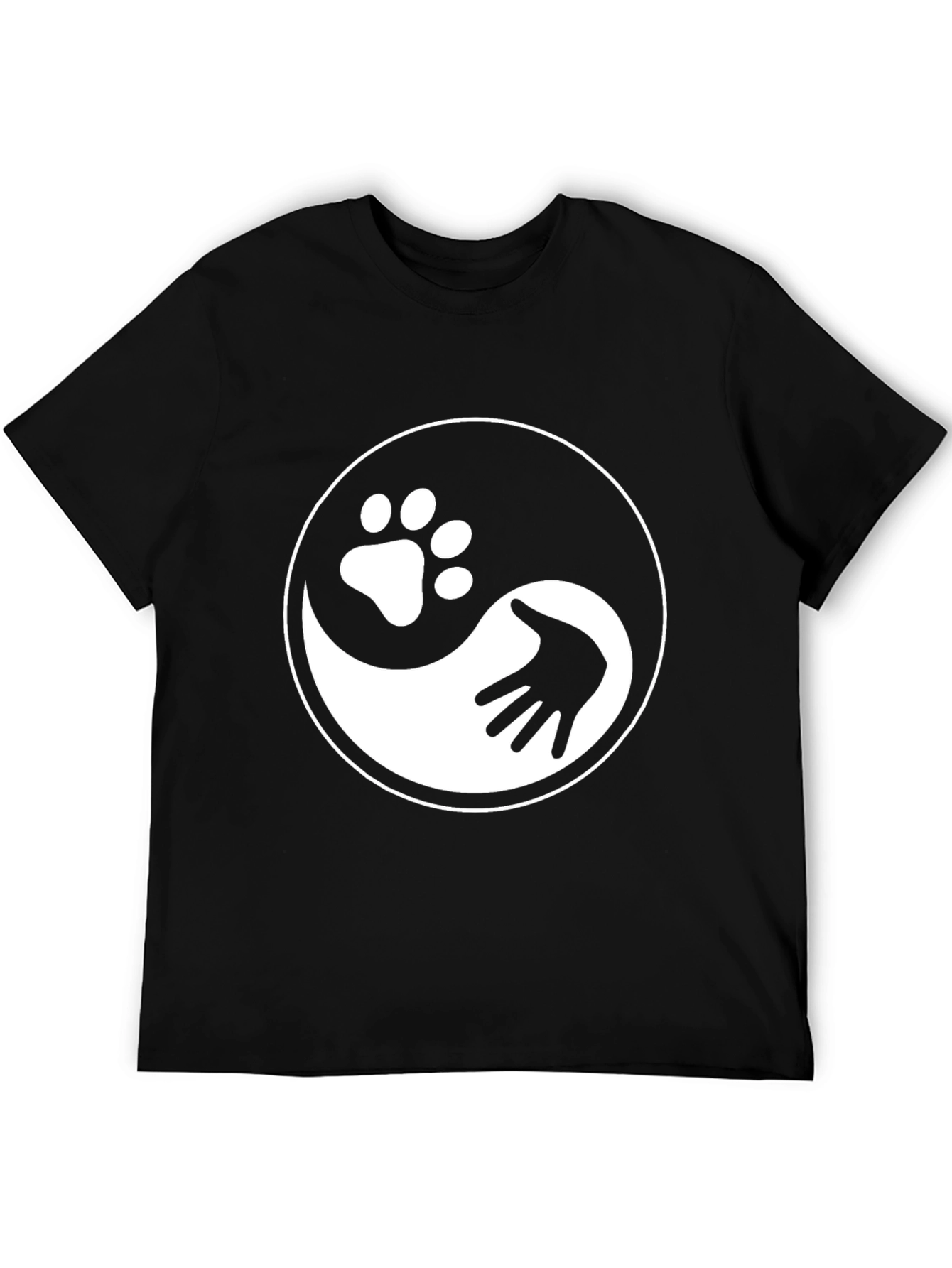 Yin Yang Paw & Hand Print Graphic Tee