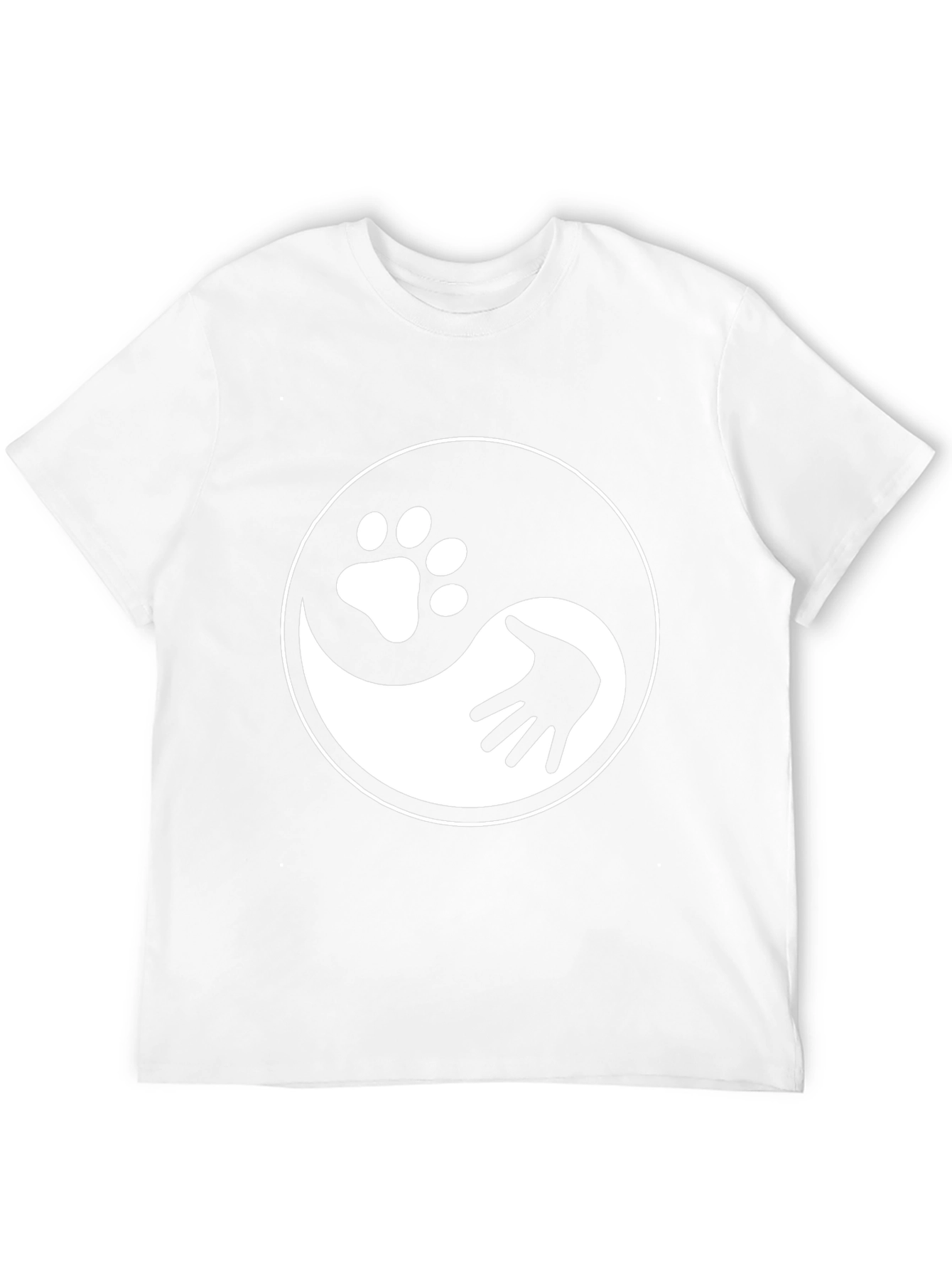 Yin Yang Paw & Hand Print Graphic Tee