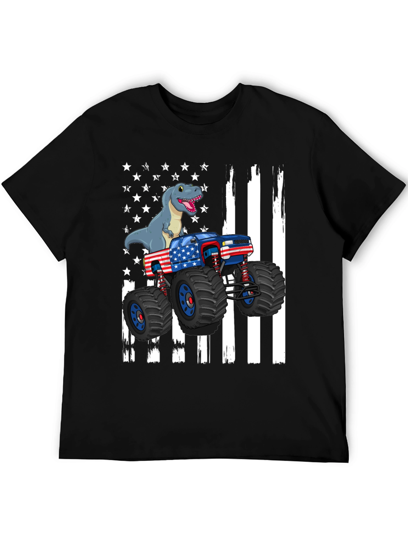 Dino Truck USA Flag Graphic Tee