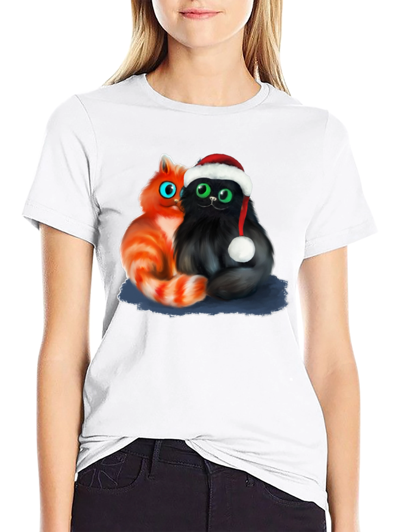 Festive Cats T-Shirt - Holiday Graphic Tee