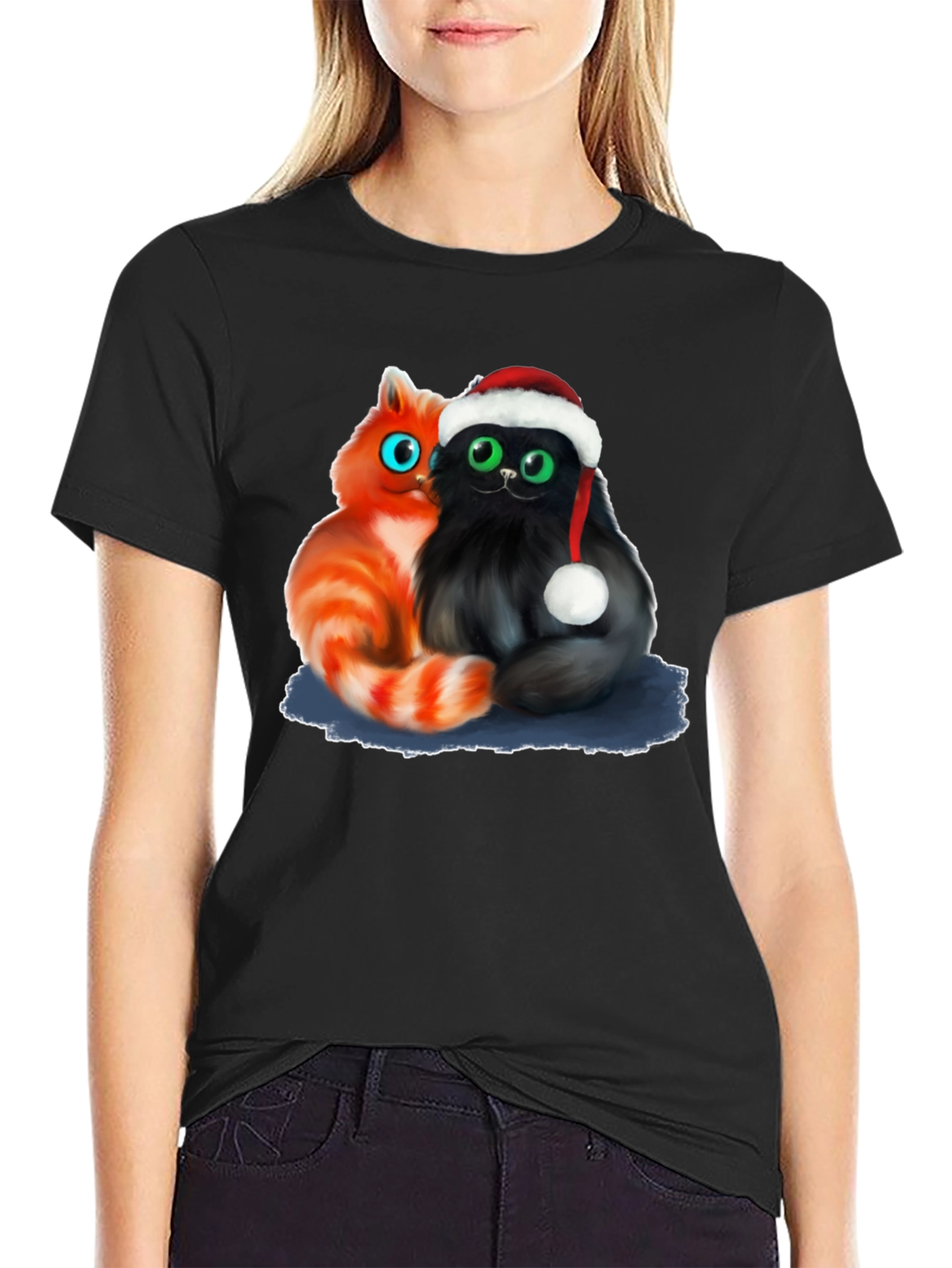 Festive Cats T-Shirt - Holiday Graphic Tee