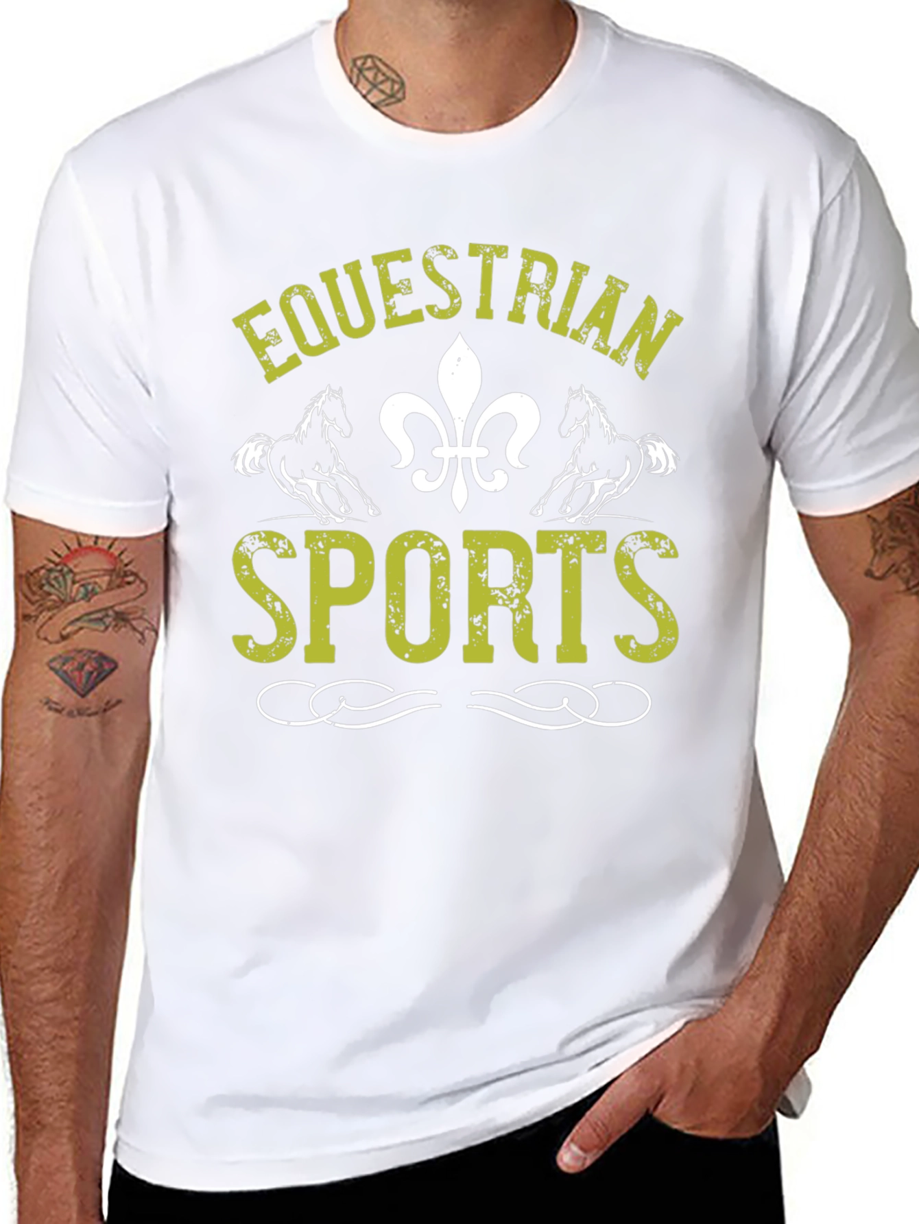 Equestrian Sports Graphic Print T-Shirt