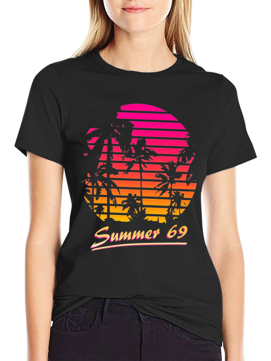 Summer 69 Retro Sunset Graphic T-Shirt
