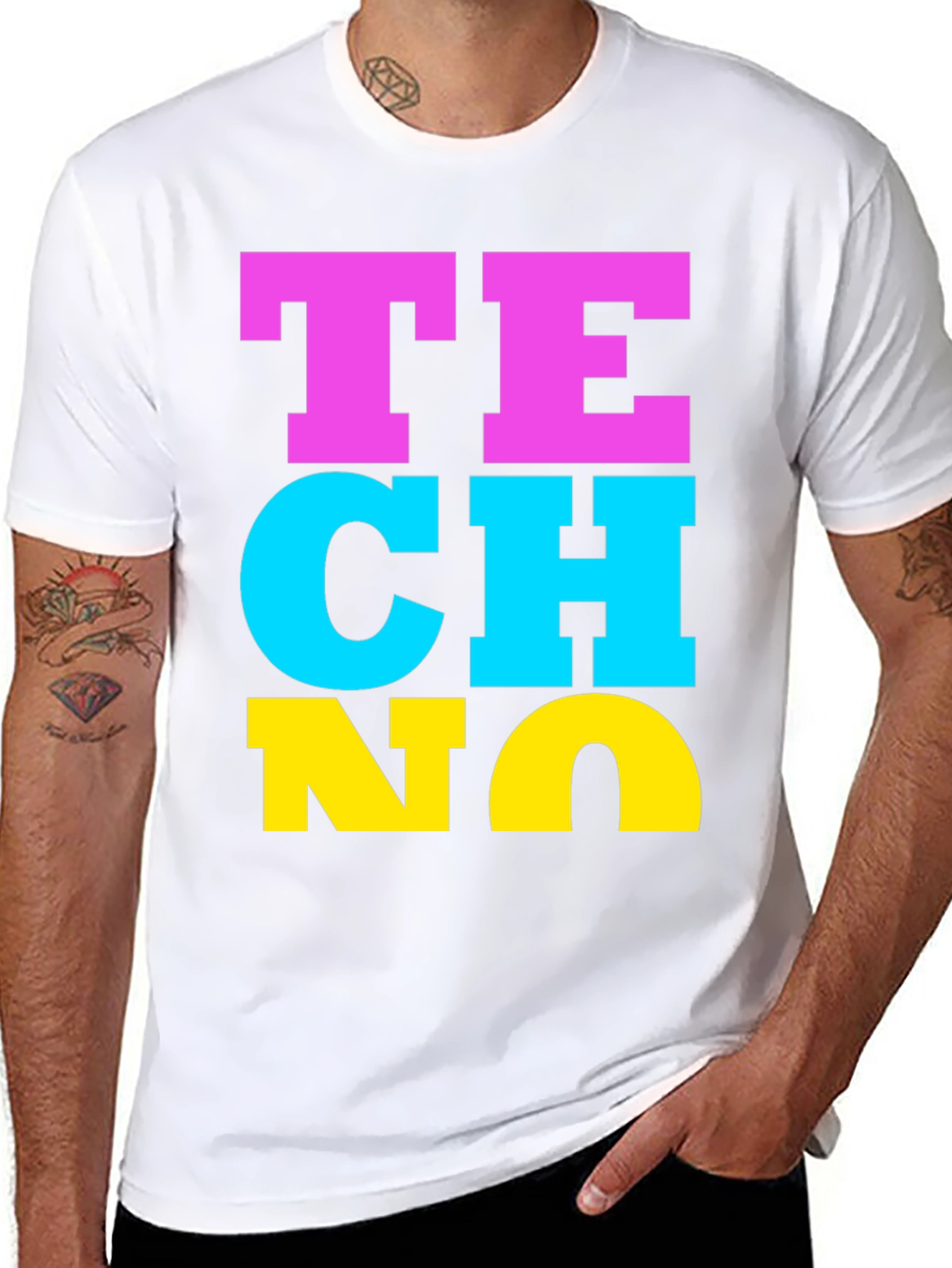 Techno Bold Statement T-Shirt
