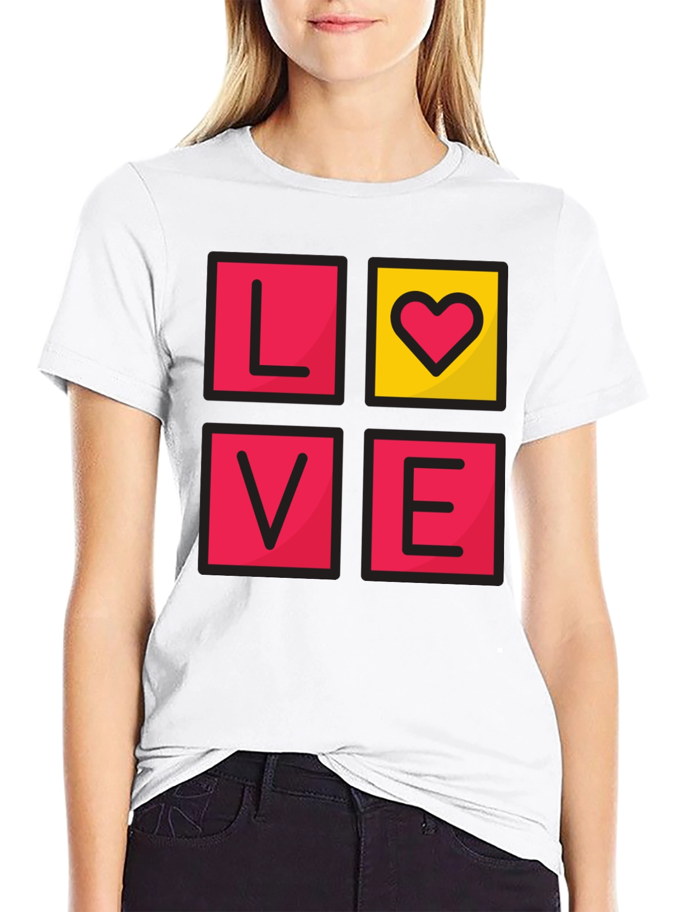 Love Graphic T-Shirt - Stylish Heart Tee