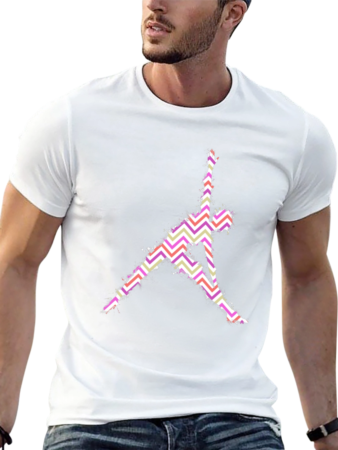 Yoga Pose Graphic Print Black T-Shirt