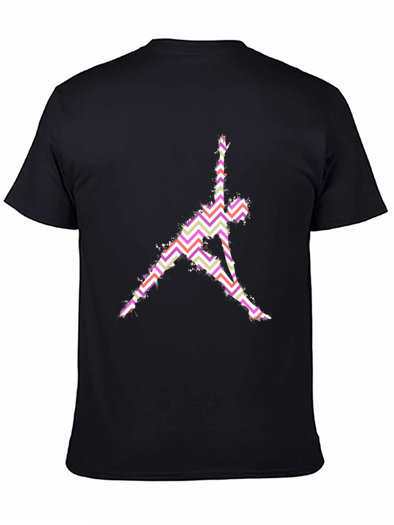 Yoga Pose Graphic Print Black T-Shirt
