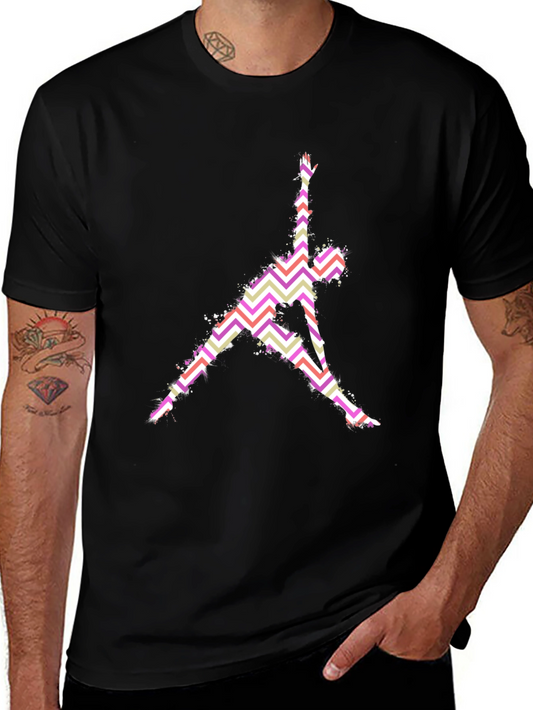 Yoga Pose Graphic Print Black T-Shirt
