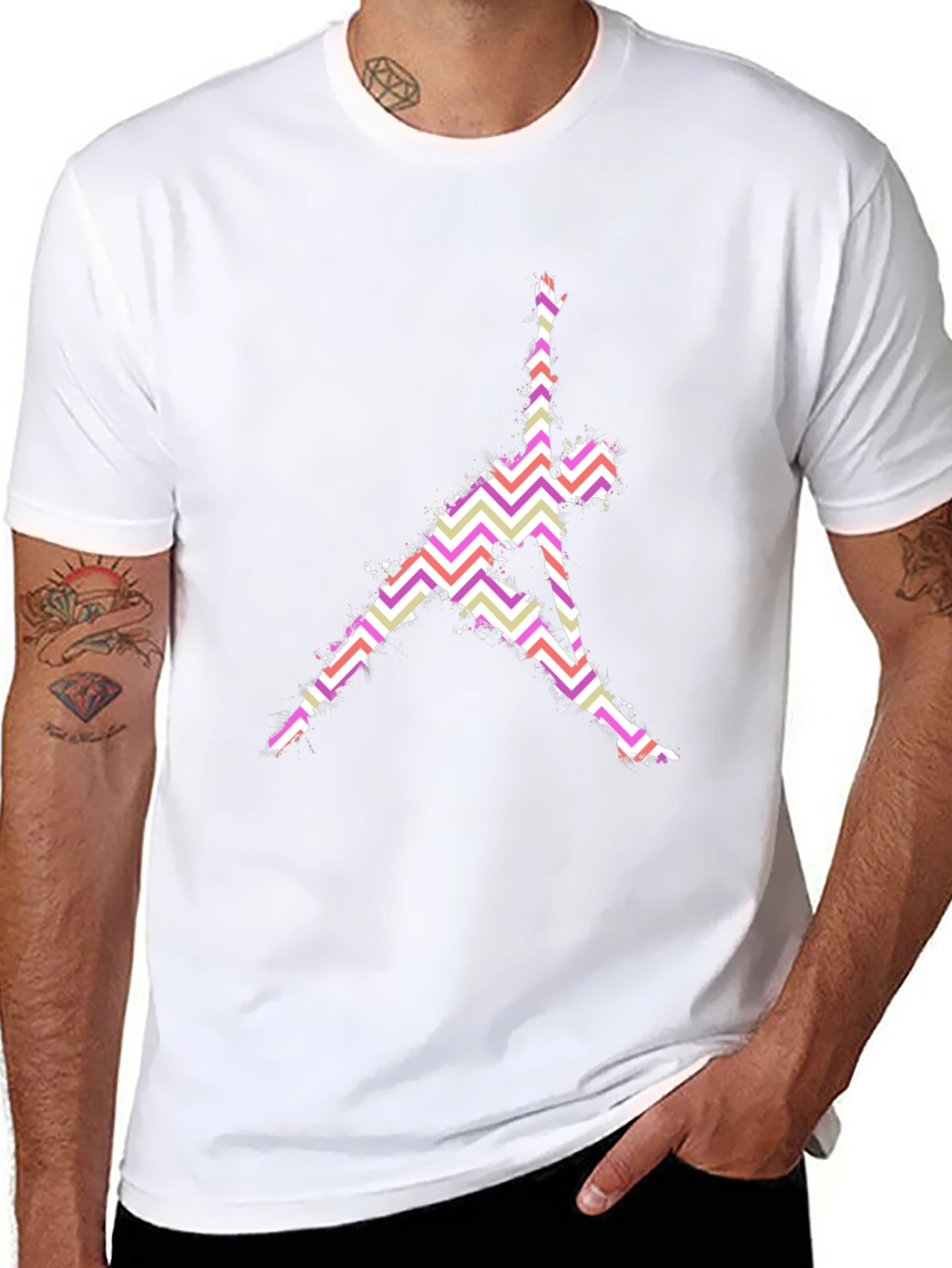 Yoga Pose Graphic Print Black T-Shirt