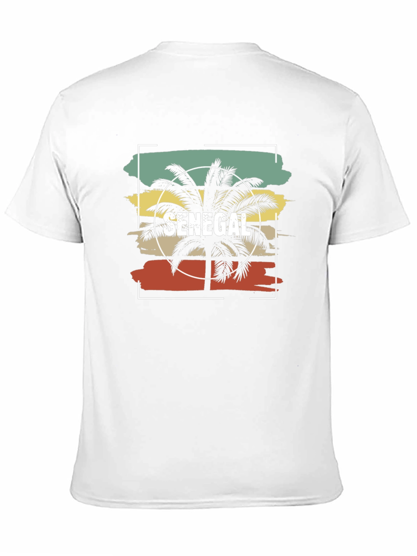 Senegal Palm Tree T-Shirt - Retro Sunset Design