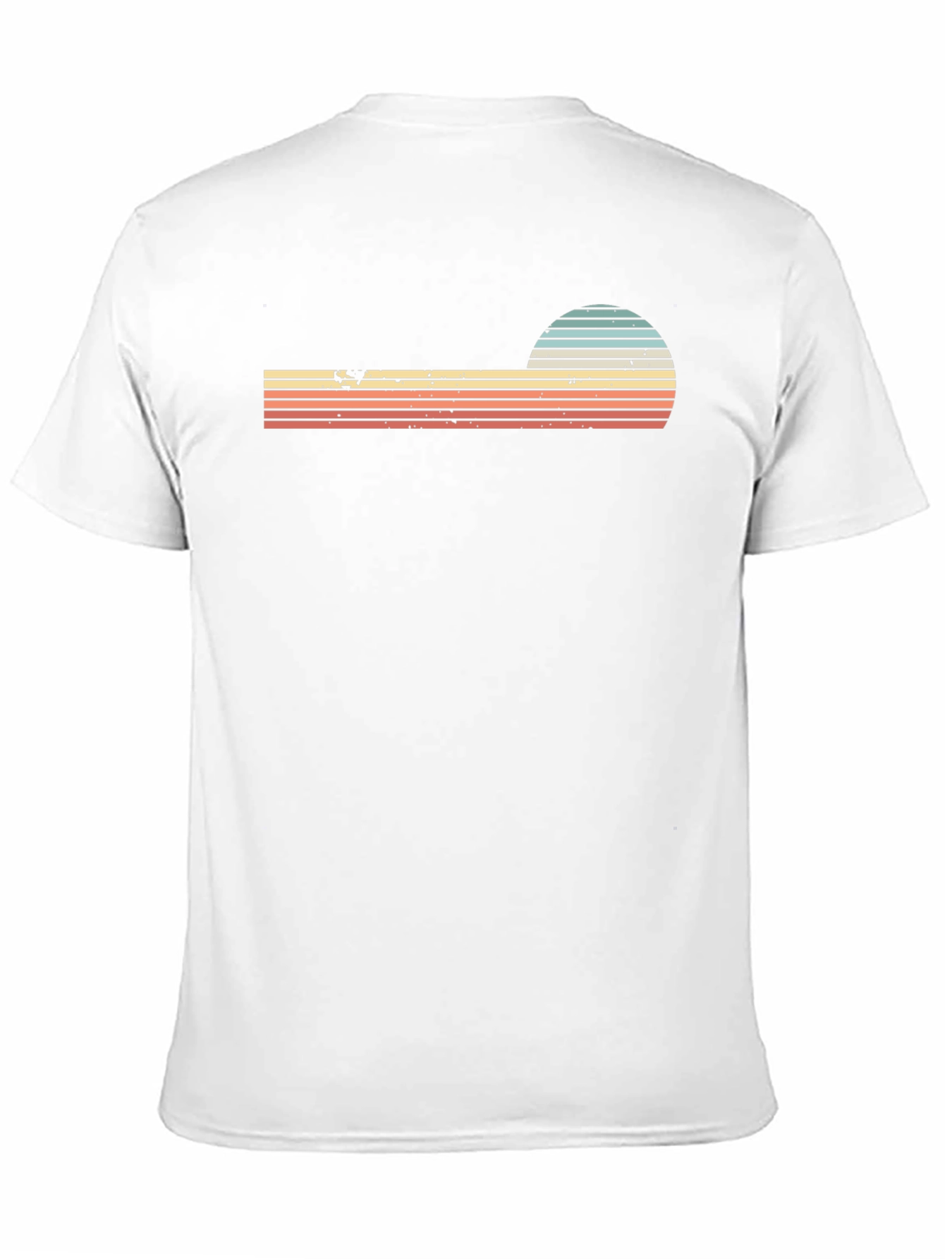 Retro Sunset Striped Graphic T-Shirt