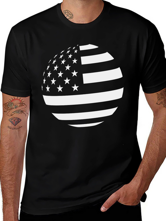 American Flag Globe T-Shirt - Patriotic USA Pride