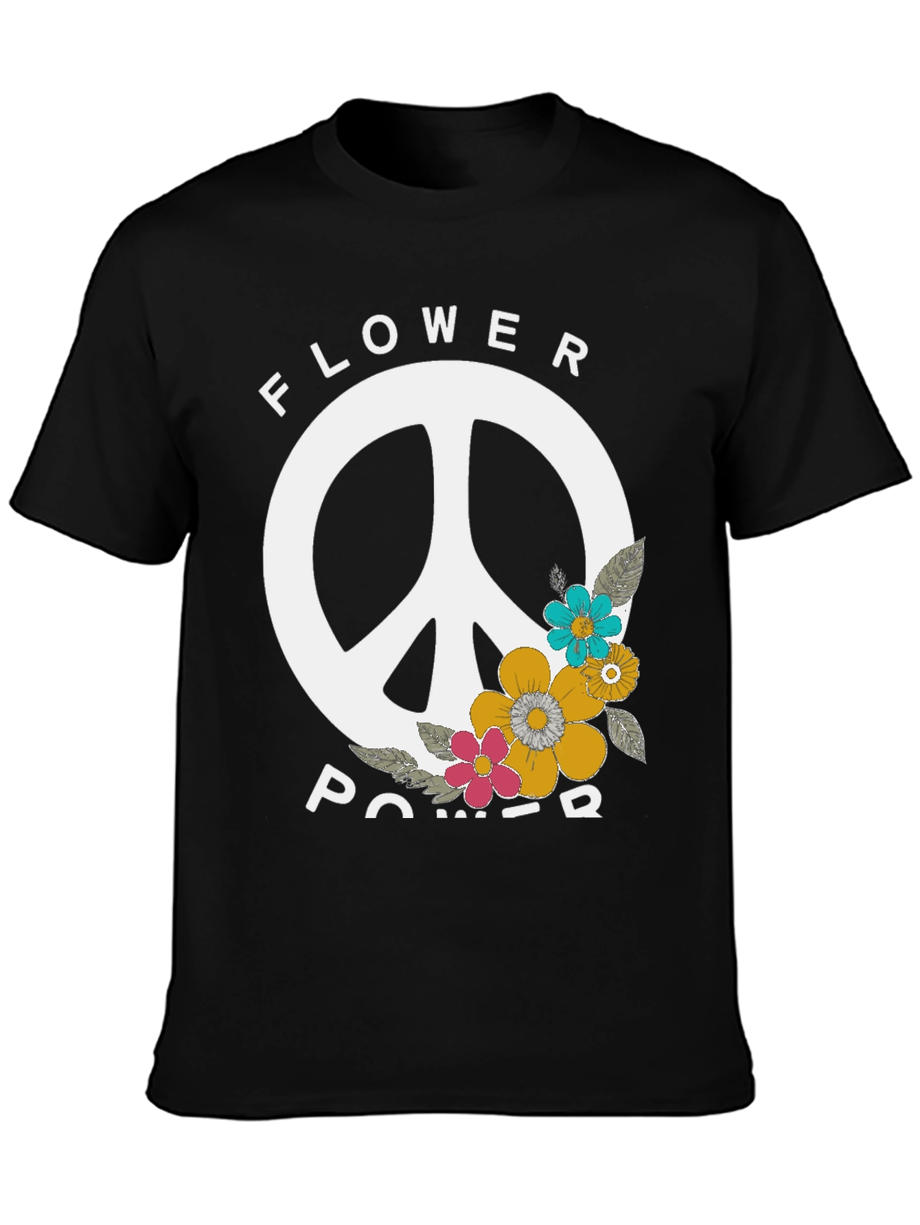 Flower Power Peace Sign T-Shirt