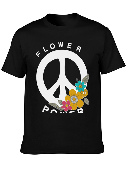 Flower Power Peace Sign T-Shirt