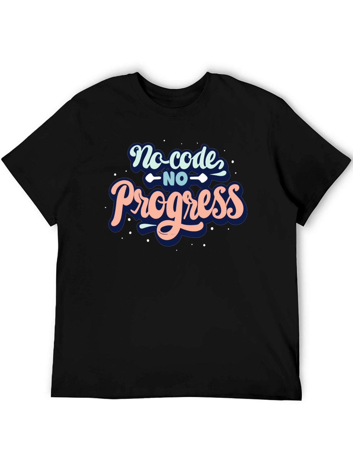 No Code No Progress Black Tee