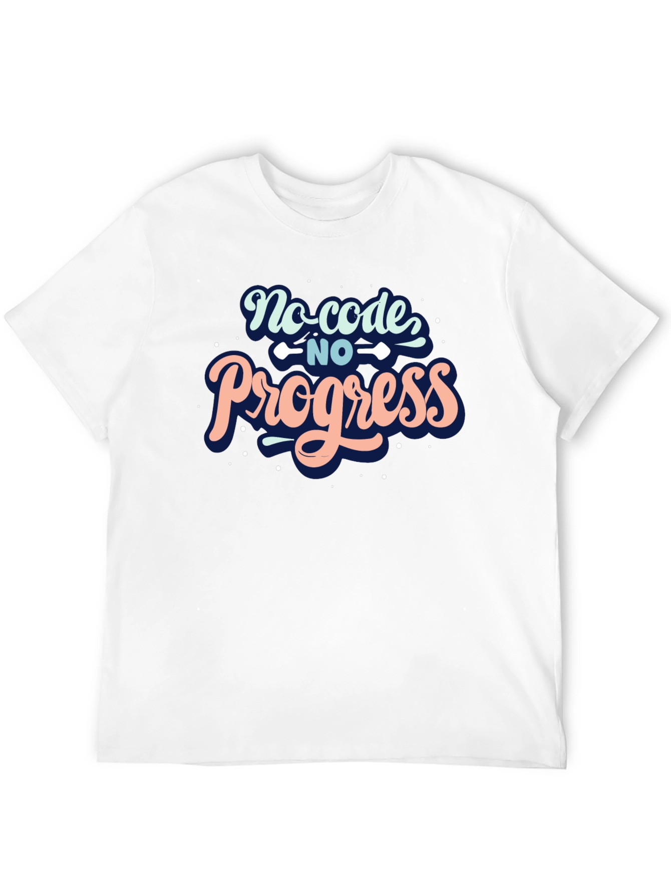 No Code No Progress Black Tee