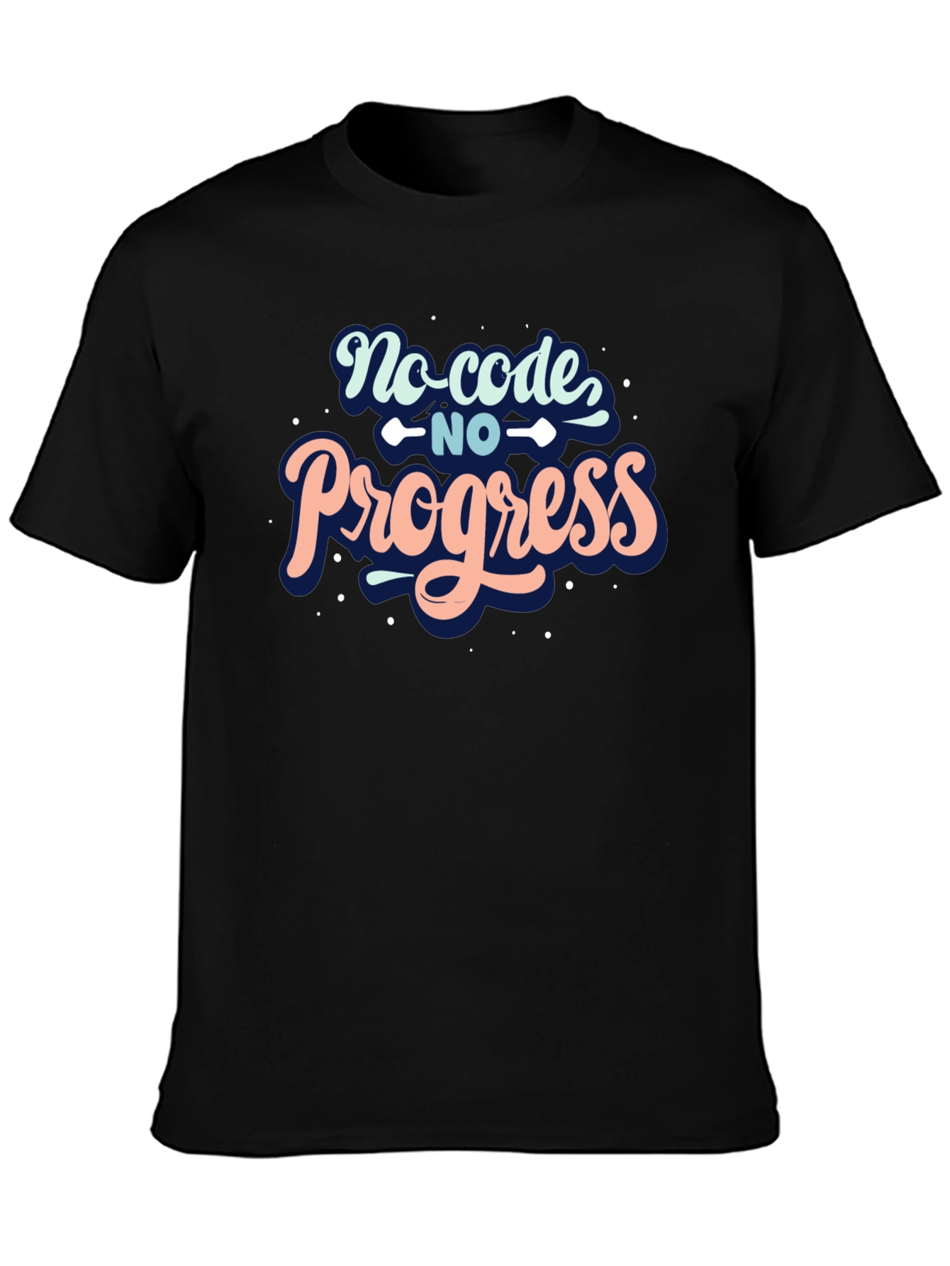 No Code No Progress Black Tee