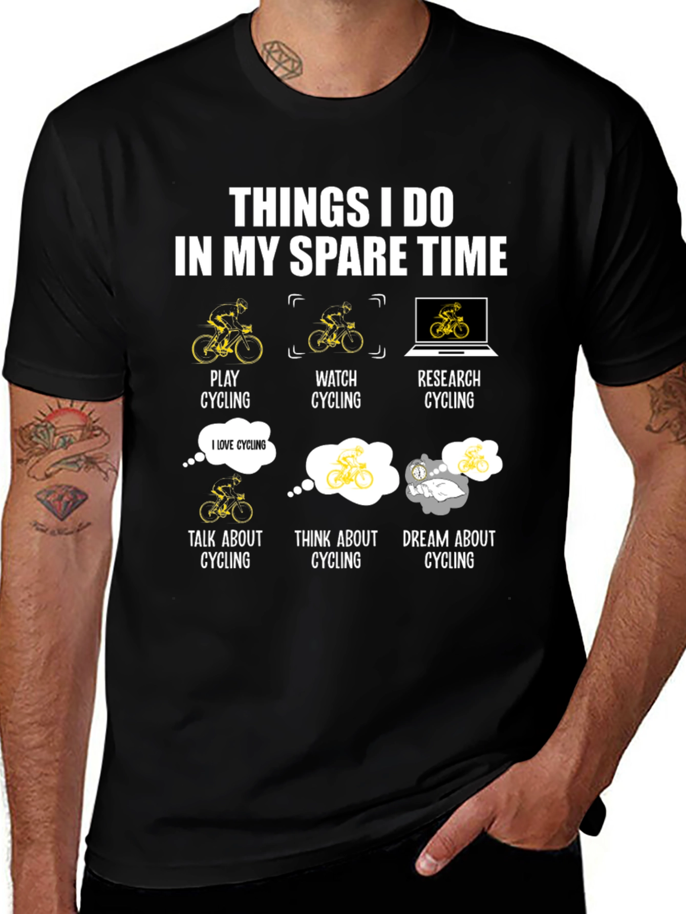 Cycling Spare Time T-Shirt - Cyclist Gift