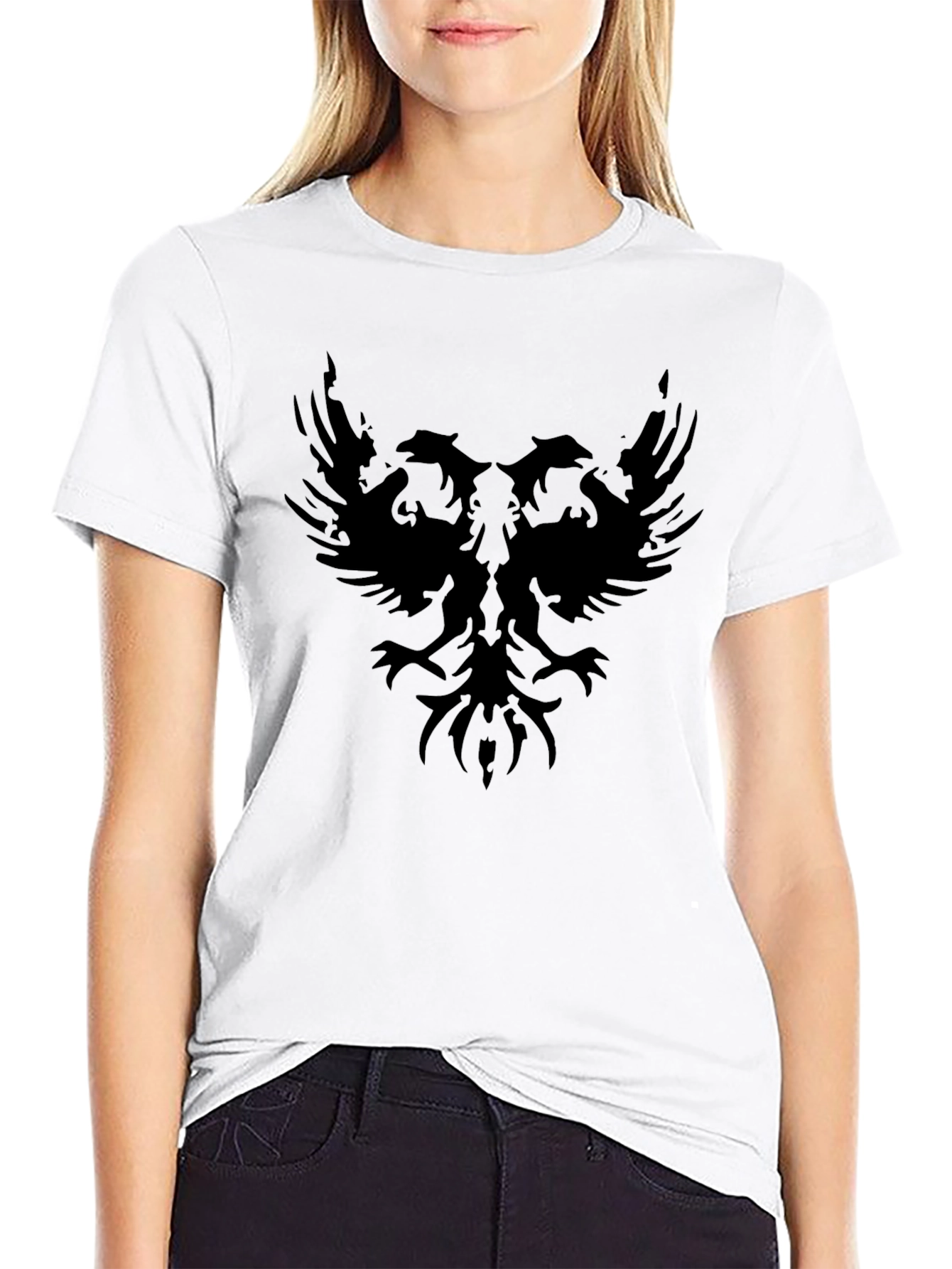 Black Two-Headed Eagle Graphic Tee - Stylish & Unique