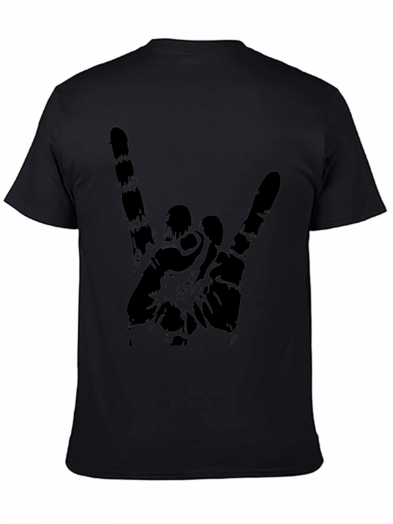 Rock On Graphic Black T-Shirt