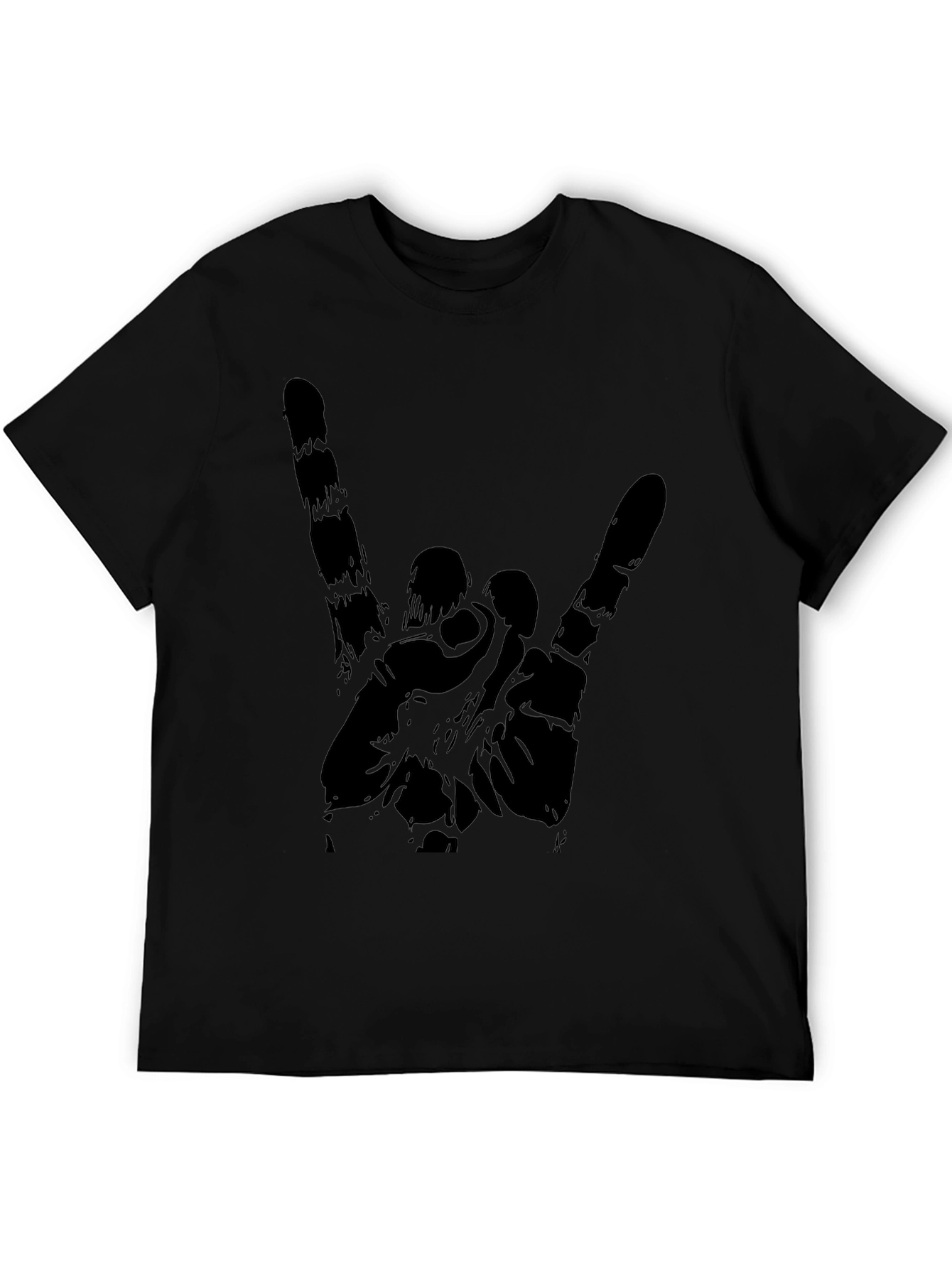 Rock On Graphic Black T-Shirt