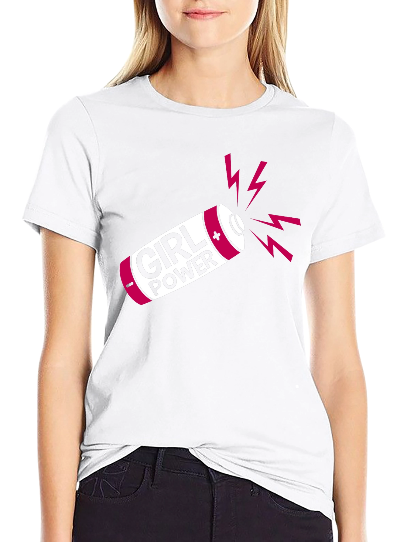 Girl Power Battery T-Shirt - Empowering Womens Tee