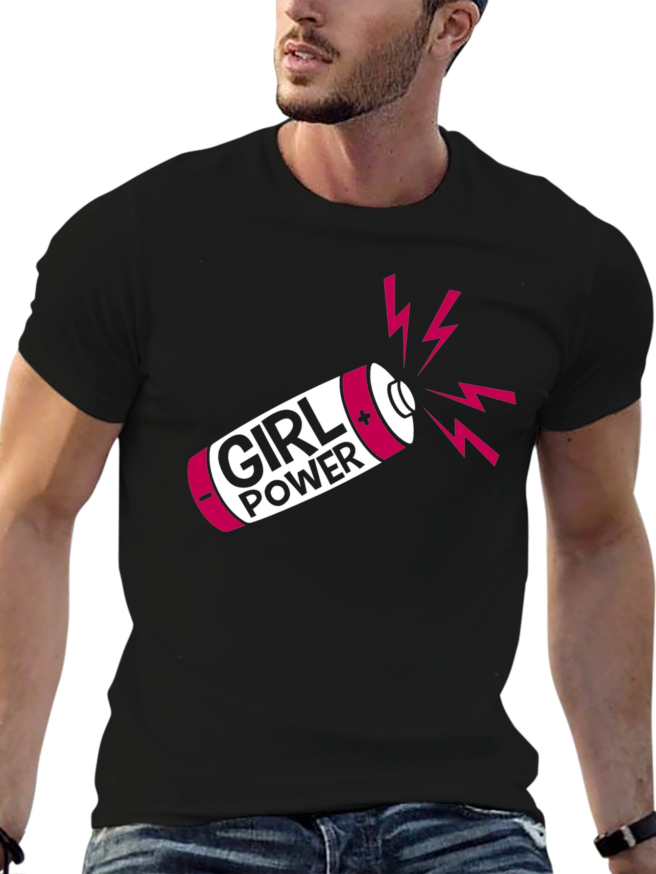 Girl Power Battery T-Shirt - Empowering Womens Tee