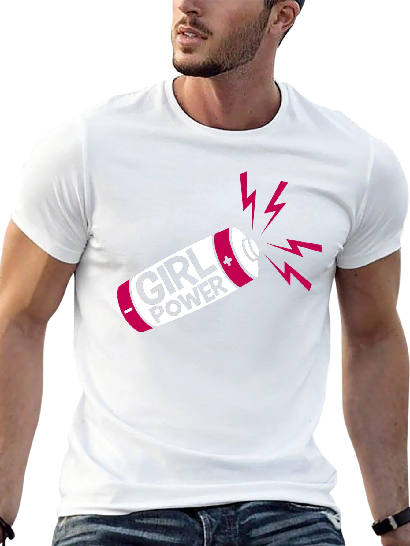 Girl Power Battery T-Shirt - Empowering Womens Tee