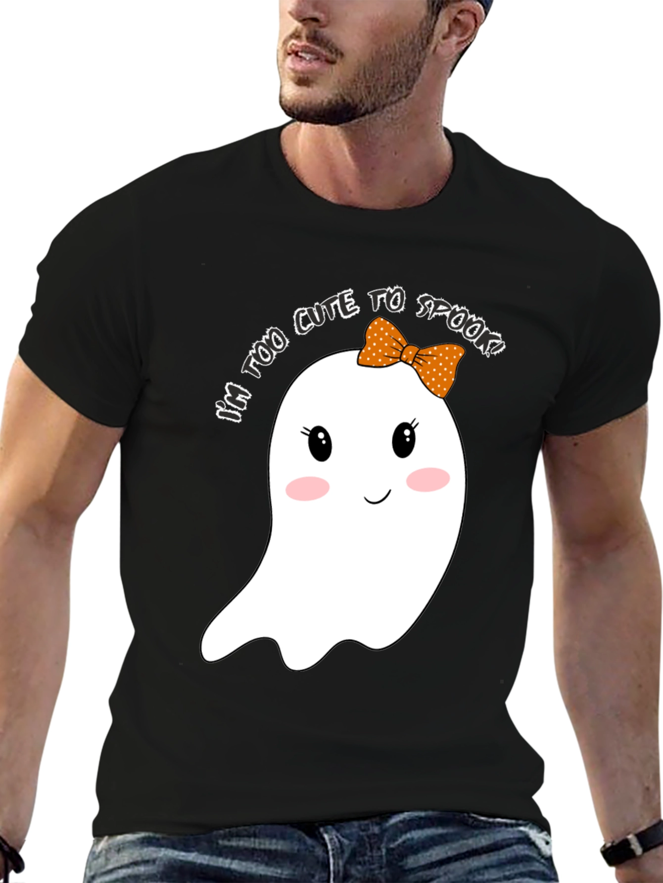 Cute Halloween Ghost Graphic T-Shirt