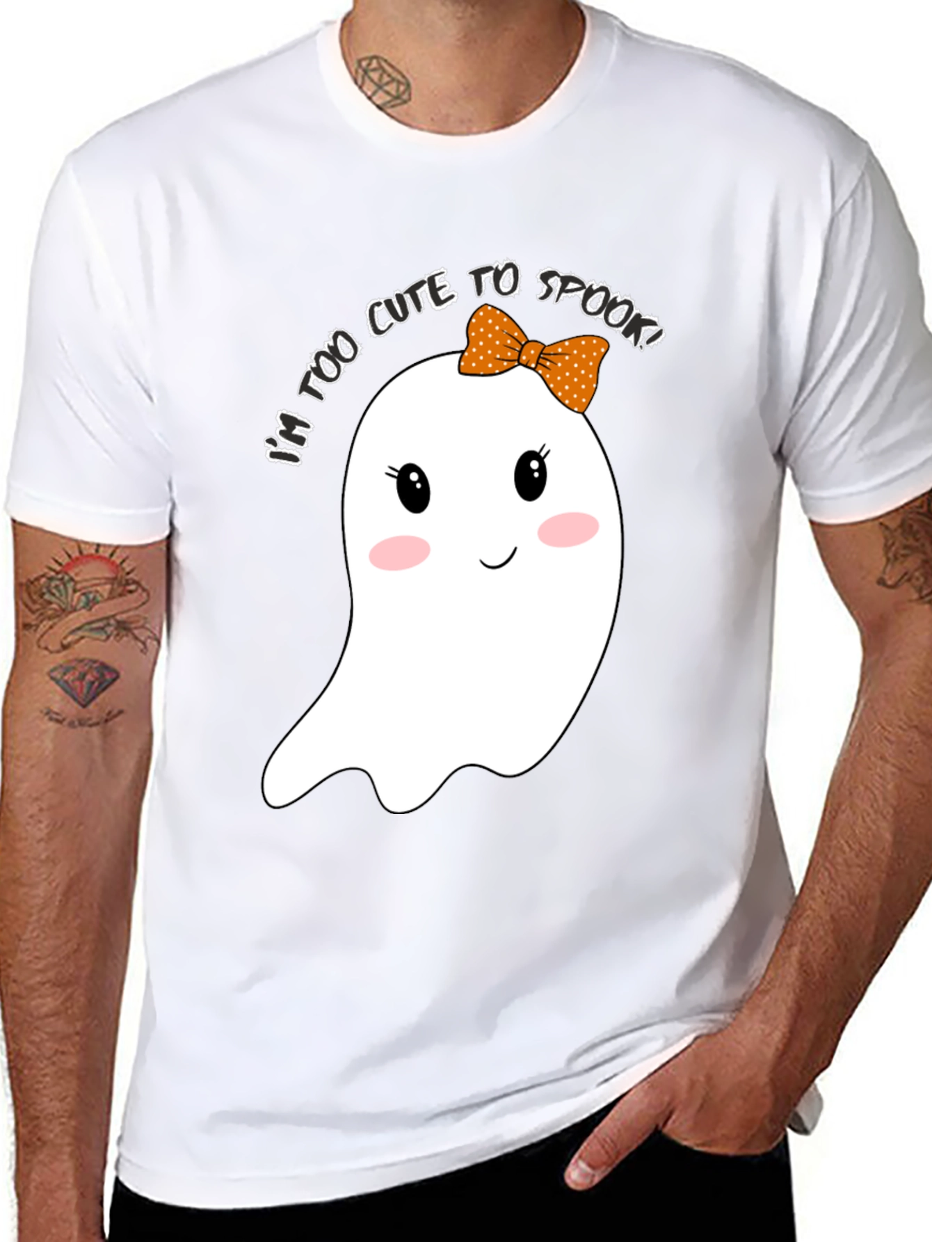 Cute Halloween Ghost Graphic T-Shirt
