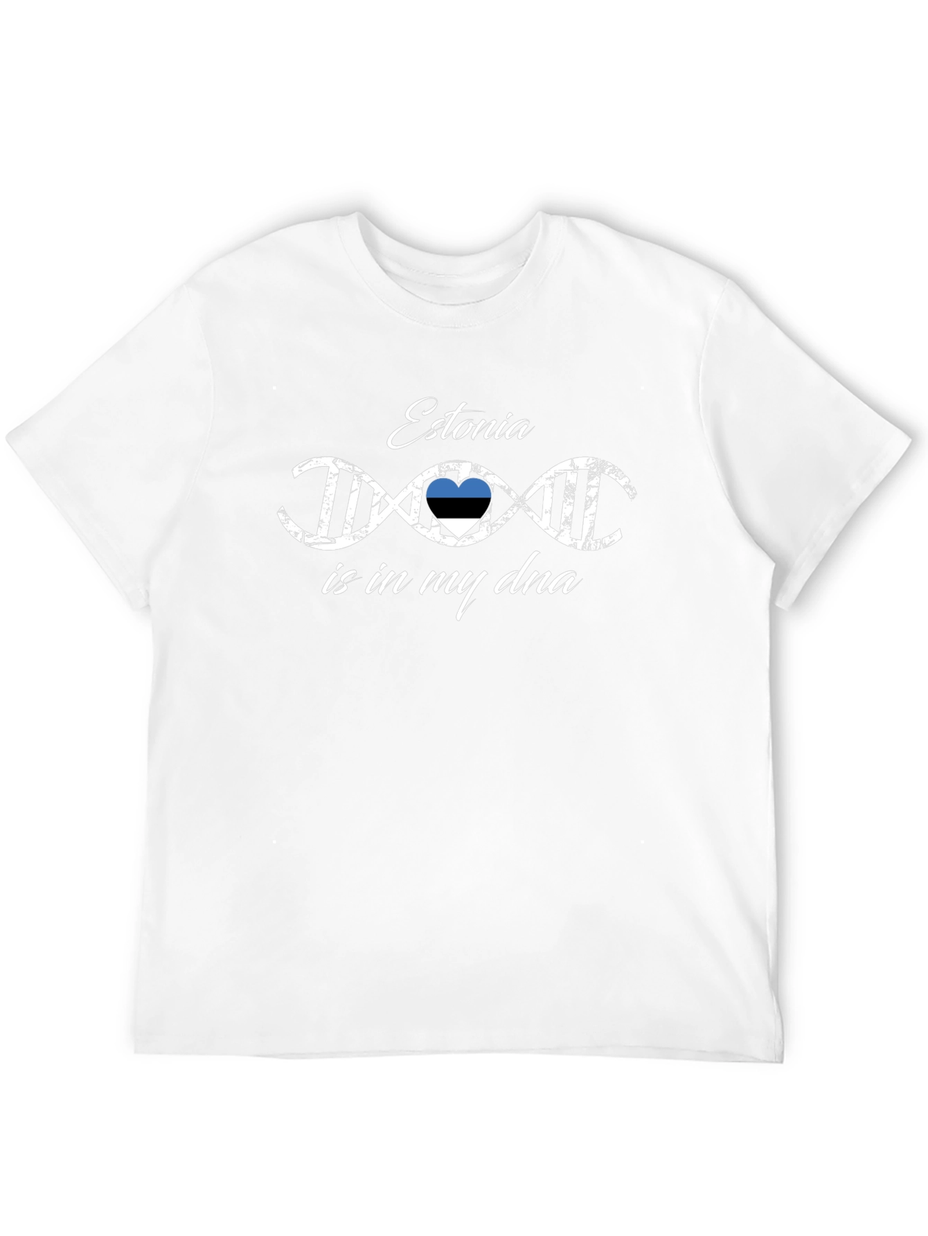 Estonia DNA Pride T-Shirt - Black Cotton Tee