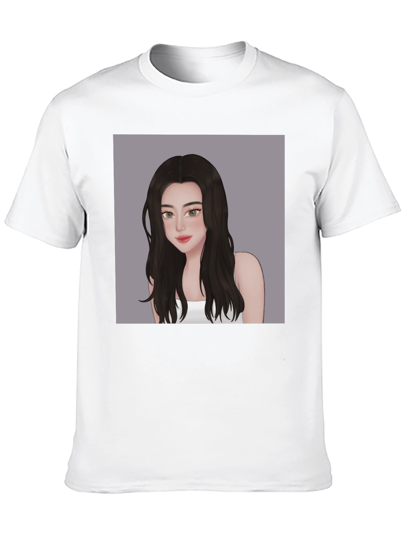 Stylish Black T-Shirt with Anime Girl Graphic