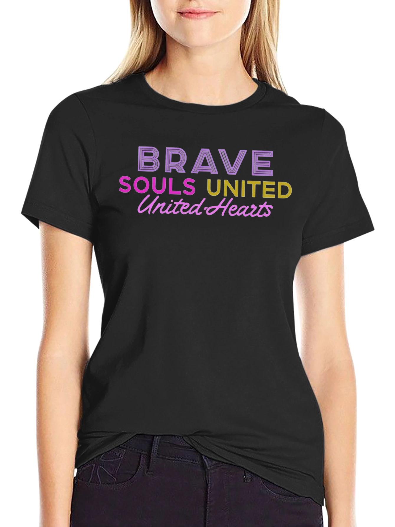 Brave Souls United Graphic T-Shirt - Black