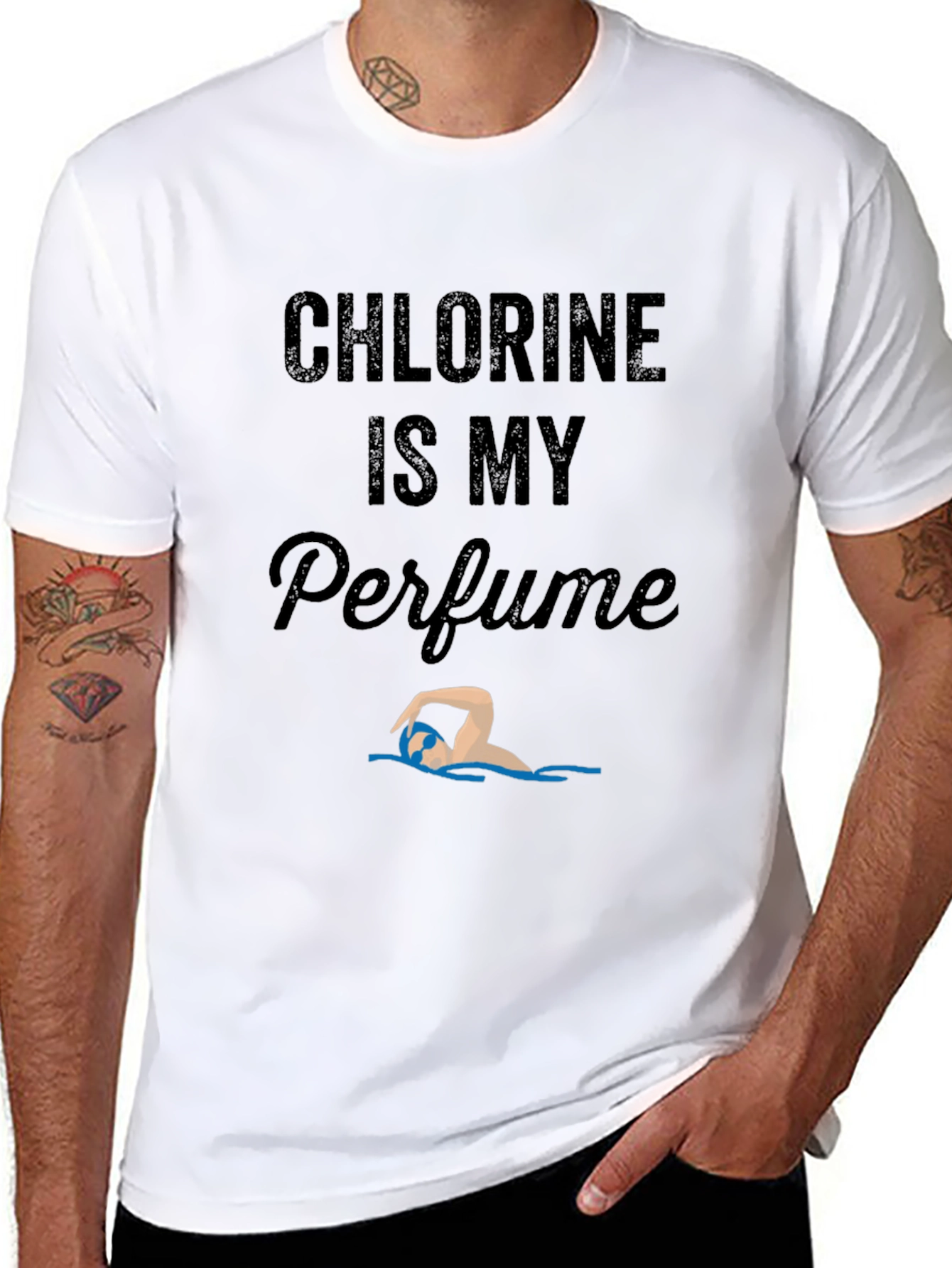 Chlorine Is My Perfume Swimmer Graphic Tee