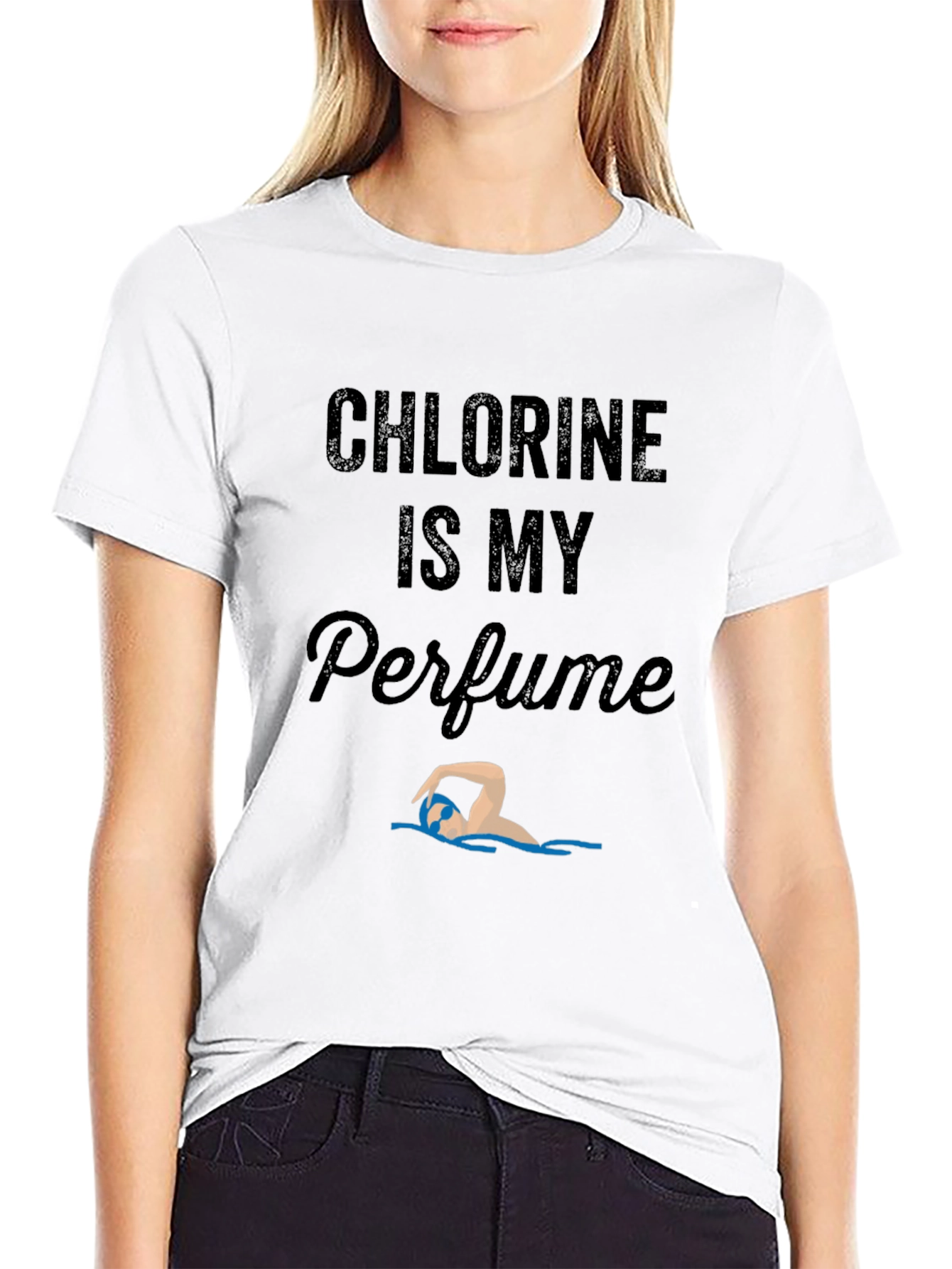Chlorine Is My Perfume Swimmer Graphic Tee
