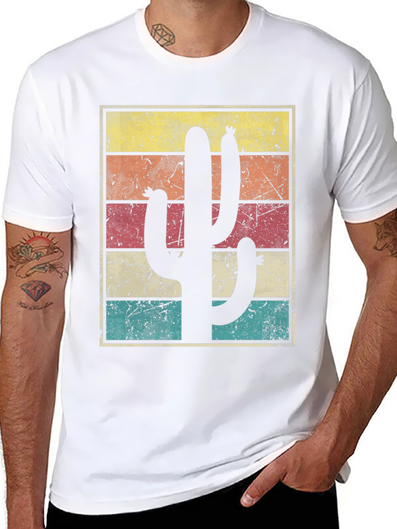 Retro Cactus Graphic T-Shirt