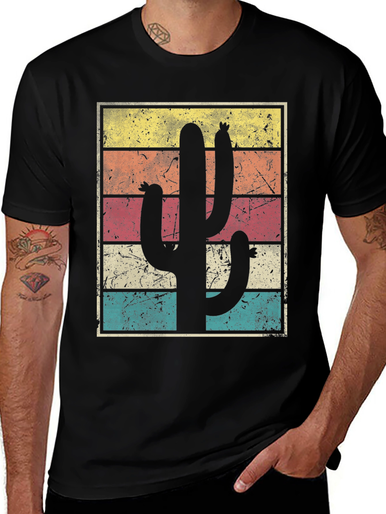 Retro Cactus Graphic T-Shirt
